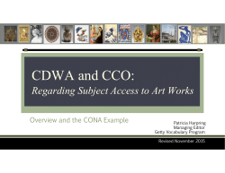 CDWA and CCO
