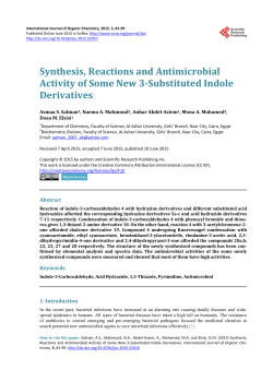 Synthesis, Reactions and Antimicrobial Activity of Some New 3