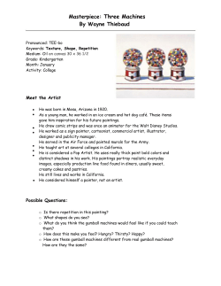 Masterpiece: Three Machines By Wayne Thiebaud