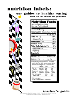 nutrition labels - Discovery Education