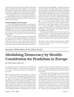 Abolishing Democracy by Stealth: Constitution for Feudalism in