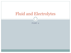 Fluid and Electrolytes