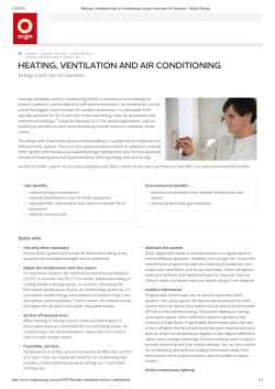 heating, ventilation and air conditioning