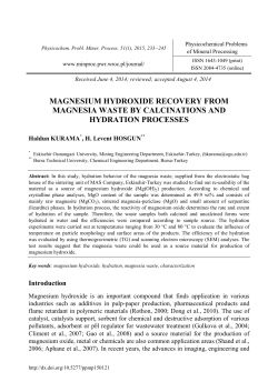 Magnesium hydroxide recovery from magnesia waste by