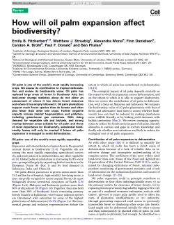How will oil palm expansion affect biodiversity?