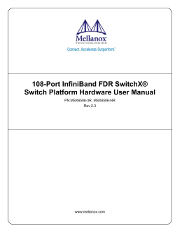 108-Port InfiniBand FDR SwitchX® Switch Platform Hardware User
