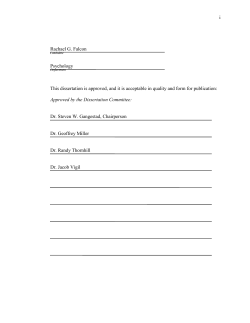 i Rachael G. Falcon Psychology This dissertation is approved, and it