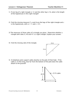 Pythagorean Theorem Review