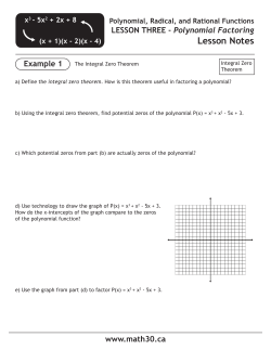 (x + 1)(x - 2) - Math 30-1