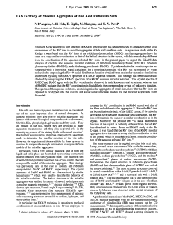 EXAFS Study of Micellar Aggregates of Bile Acid Rubidium Salts