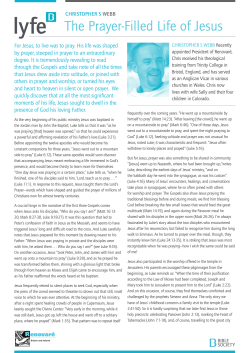 The Prayer-Filled Life of Jesus