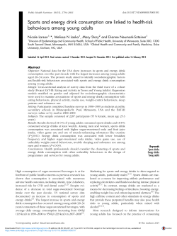Sports and energy drink consumption are linked to health