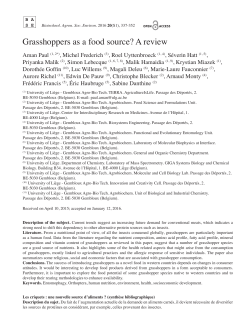 Grasshoppers as a food source? A review