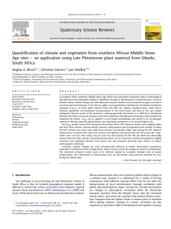 Quantification of climate and vegetation from southern