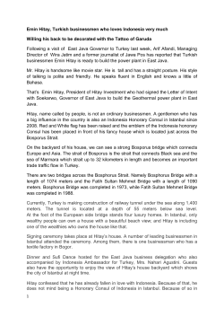 Emin Hitay, Turkish businessmen who loves Indonesia very much