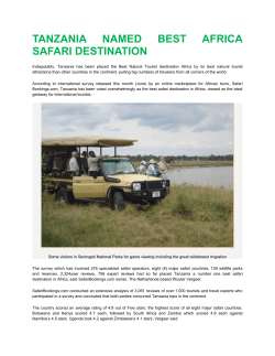tanzania named best africa safari destination
