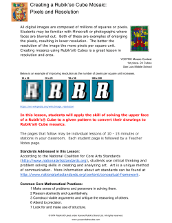 Creating a Rubik`s​&reg;​ Cube Mosaic: Pixels and