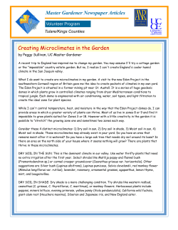 Creating Microclimates in the Garden