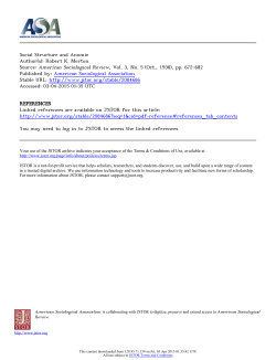 Social Structure and Anomie Author(s): Robert K. Merton Source
