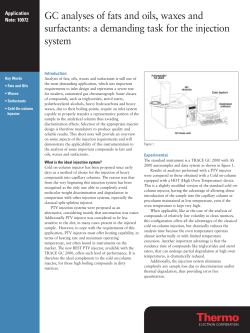 GC analyses of fats and oils, waxes and surfactants: a demanding