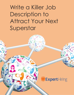 How to write a Killer Job Description