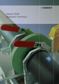 Geberit HDPE Application Technique