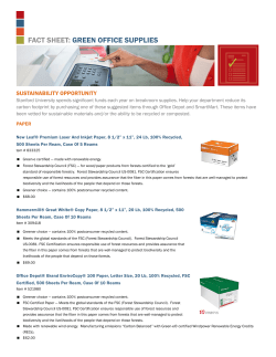 fact sheet: green office supplies