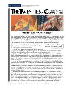 The Red Scare in the 1920s: Collected Commentary
