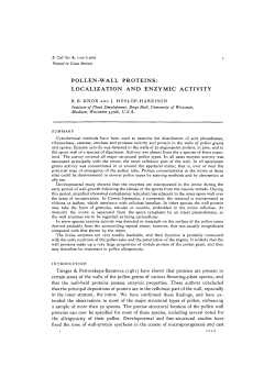 pollen-wall proteins - Journal of Cell Science