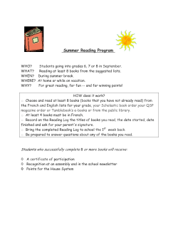 Summer Reading Program