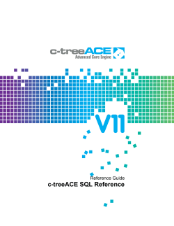 c-treeACE SQL Reference