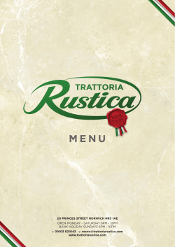 MENU - Trattoria Rustica