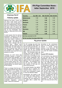 Pigs Newsletter Sept 2016 - Irish Farmers` Association
