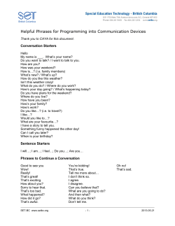 Helpful Phrases for Programming into Communication - SET-BC