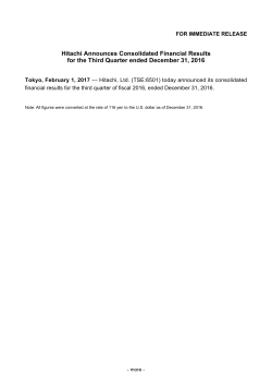 Consolidated Financial Results for the Third Quarter