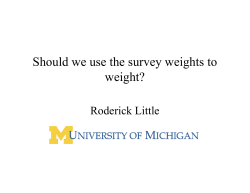 Should we use the survey weights to weight?