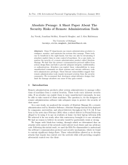 Absolute Pwnage - J. Alex Halderman