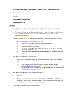 (FAQ) Frequently Asked Questions and Answers on Golf Canada