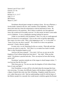 Sermon Lent II Year A 2017 Genesis 12:1