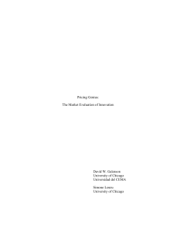 The Market Evaluation of Innovation