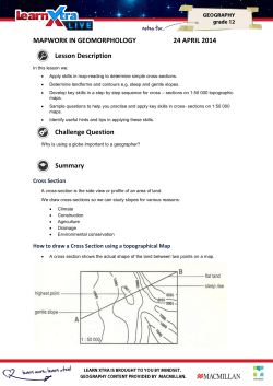 MAPWORK IN GEOMORPHOLOGY 24 APRIL 2014