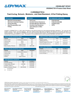 DYMAX C-ER2994/CT614 Industrial Adhesive Product Data Sheet