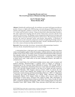 Juxtaposing Dreams and Loss: The Lived Experience of