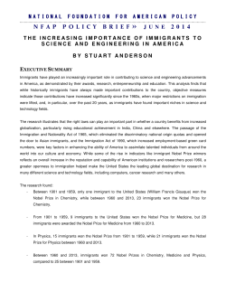 The Increasing Importance of Immigrants to Science and