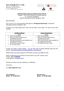 sun tours pvt. ltd. - International Baccalaureate