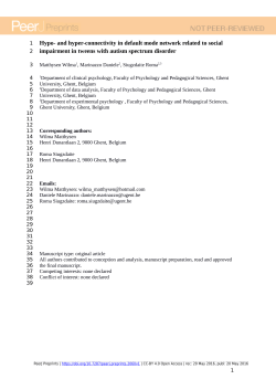 Hypo- and hyper-connectivity in default mode network