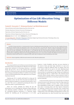 Optimization of Gas Lift Allocation Using Different Models