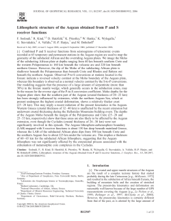 Lithospheric structure of the Aegean obtained from P and S receiver
