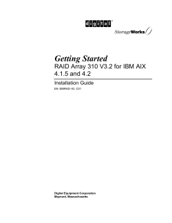 RAID Array 310 V3.2 for IBM AIX 4.1.5 and 4.2 Installation Guide