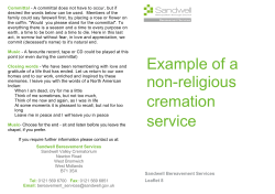 Example of a non-religious cremation service